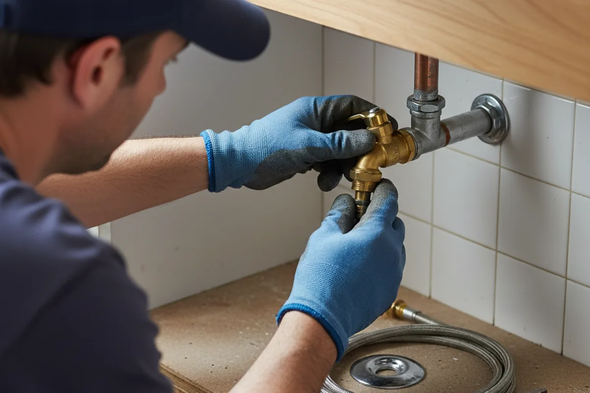 Shutoff valve and fitting work during Faucet and Fixture Repair in Budd Lake